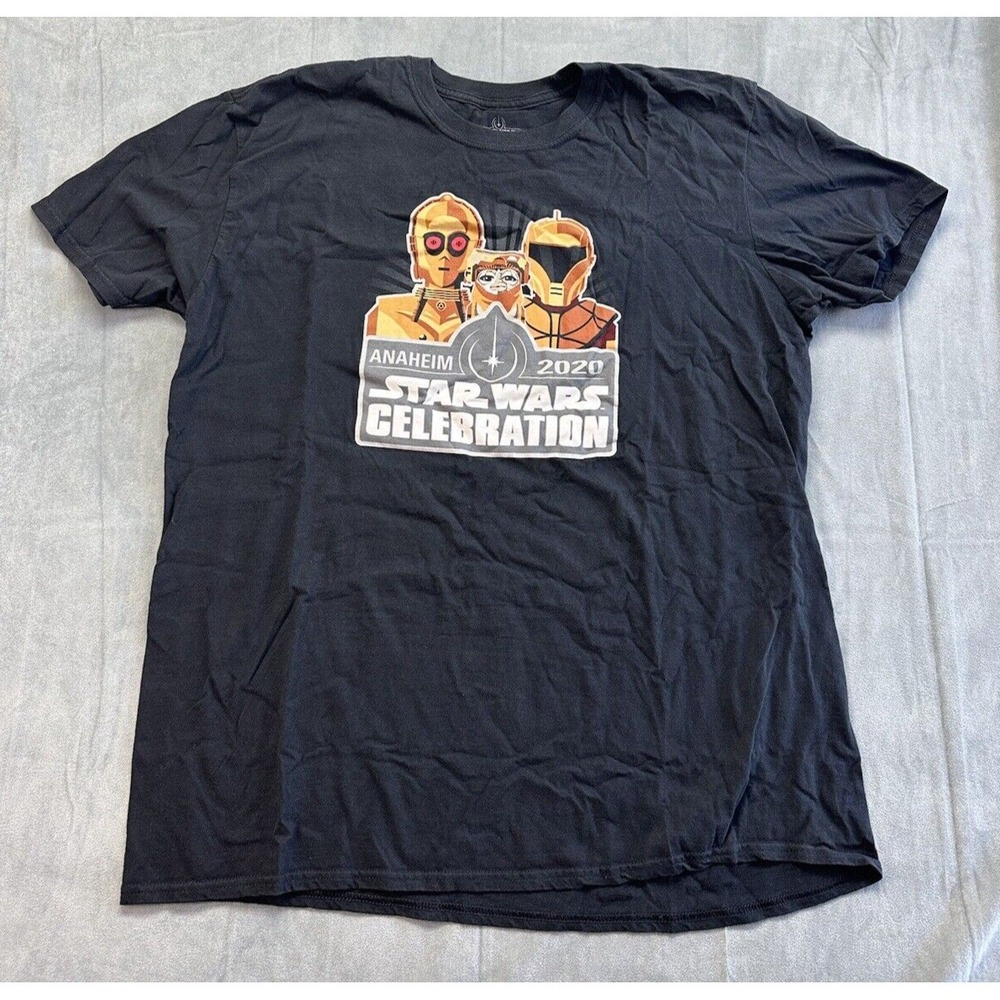 Star Wars‎ Celebration 2020 Mens 2XL TShirt C3PO Babu Frik Zorii Droids